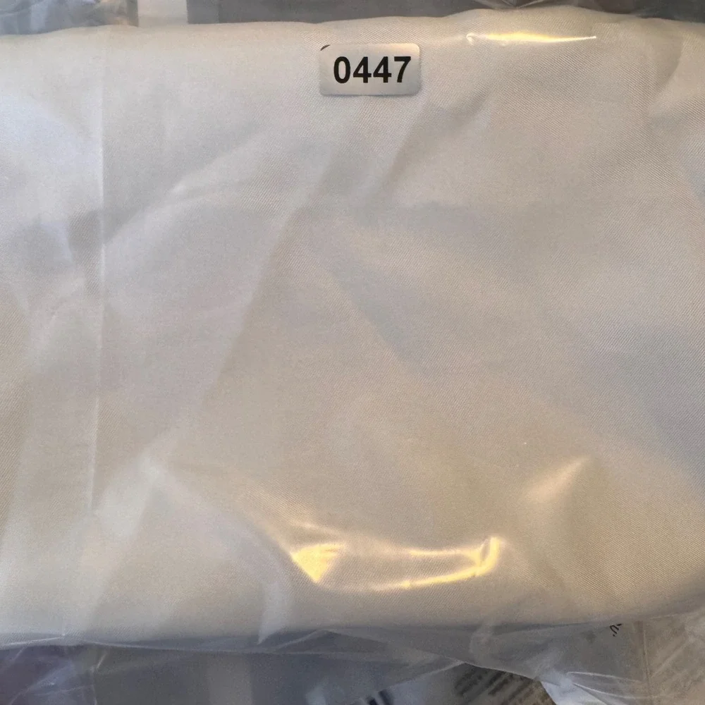 Coach White Satin Drawstring Dust Bag Storage Pouch 19x15 Y2K Vintage